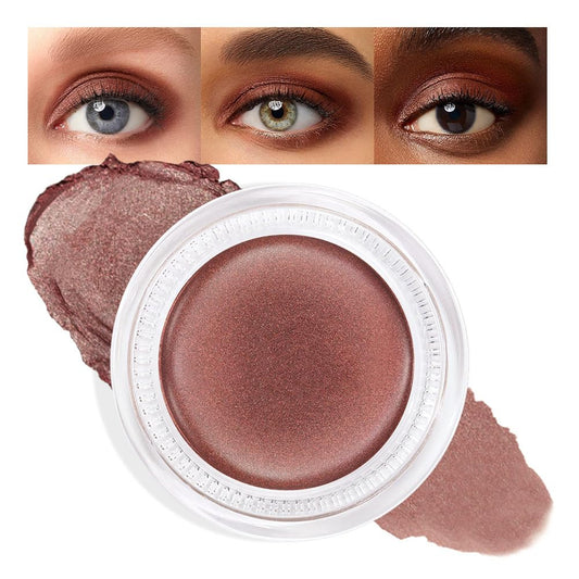 Cream Glitter Cocoa Shimmer Metallic Eyeshadow Palette Makeup, Natural Single Mini Instant Holographic Eyeshadow For Women, Sombras Crema Para Ojos, Talc, Paraben & Cruelty Free, 21-Velvo Beauty