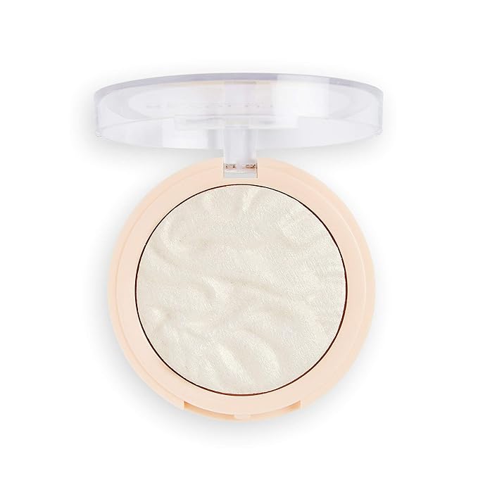 Revolution Beauty, Reloaded Pressed Powder Highlighter, Intensely Pigmented for a High Impact Dewy Finish, Golden Lights, 0.22 Oz.-Velvo Beauty