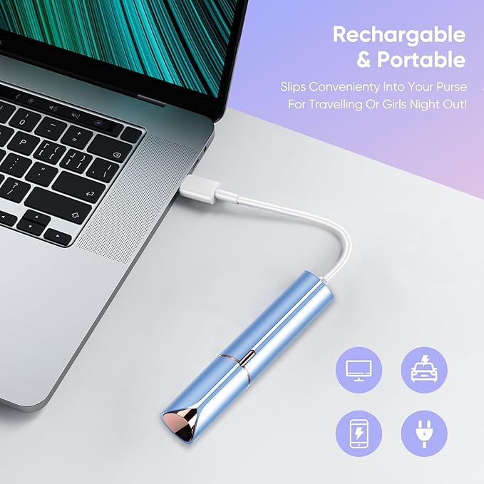 Facial Hair Remover for Women- as Seen on TV Painless Face Shaver -Mini Hair Remover, Electric Razor Shaver Portable Bikini Epilator for Lips, Chin, Armpit, Peach Fuzz, Fingers, Neck, Cheek-Velvo Beauty