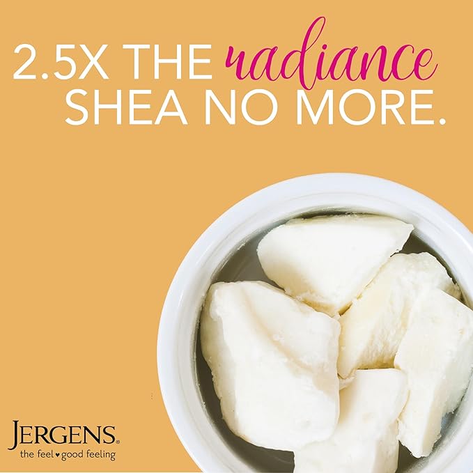 Jergens Shea Butter Hand and Body Lotion, Deep Conditioning Moisturizer, 3X More Radiant Skin, with Pure Shea Butter, Dermatologist Tested, 26.5 Oz-Velvo Beauty