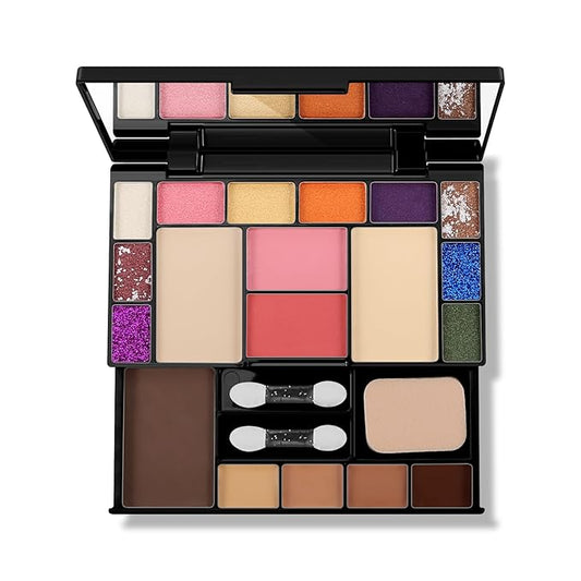 Makeup Palette Set, Makeup Kit for Women, 19 Color Makeup Set Include Matte Glitter Eyeshadow, Contour, Highlighter, Concealer, Eyebrow Powder, Blush, Mirror, Makeup Brush, Sponge-Velvo Beauty