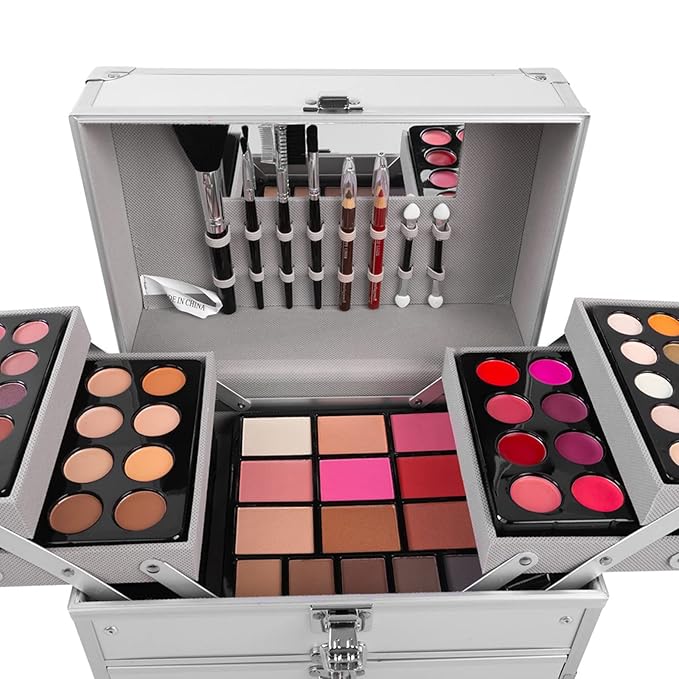 132 Colors All-in-one Makeup Palette Cosmetic Contouring Kit Gift Box Combination with Eyeshadow, Cream Concealer, Eyebrow Powder, Lip Gloss, Blush and Face Pressed Powder-Velvo Beauty