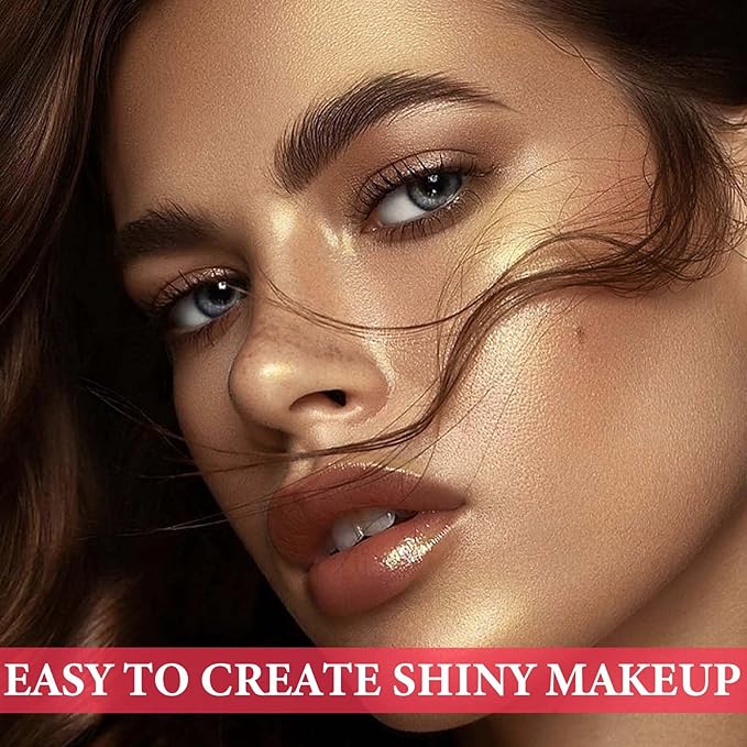 Face Glitter Blush Shimmer Waterproof Highlighter Blusher Powder,Facial Contour Corrector Long Lasting Glitter Illuminator Highlighter Palette Shimmer Highlight Makeup Palette(02#)-Velvo Beauty