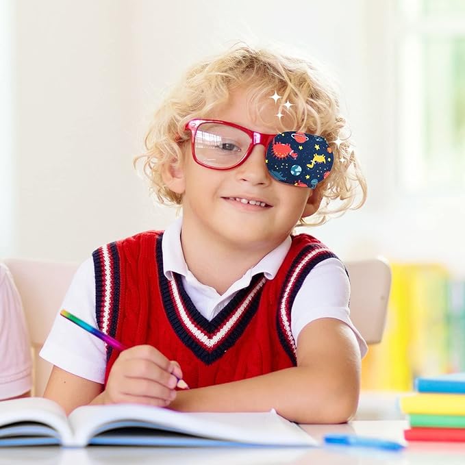 Newcotte 12 Pcs Eye Patch for Kids Girls Boys Reusable Eye Patch for Glasses over the Lens Colorful Eye Patch Toddler Eye Patch Adorable Kids Eye Patches Assorted Eye Patch Cover (Fresh)-Velvo Beauty