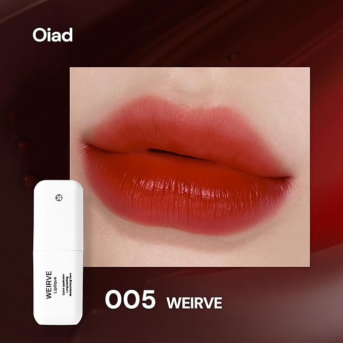 Liptique Korean Lip Stain Peel Off - 24 Hour Long Lasting Lip Tattoo, Waterproof & Transfer Proof, Nourishing & Hydrating Lip Tint for Women, Instant Plumping Lip Tints Peel Off (005 WEIRVE)-Velvo Beauty