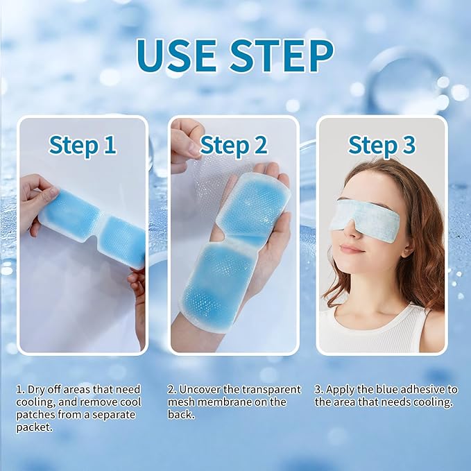 Disposable Instant Cooling Gel Eye Masks, Soothing Relief for Tired Eyes & Cooling Sensation, Eye Patches for Puffy Eyes,30 Packs-Velvo Beauty