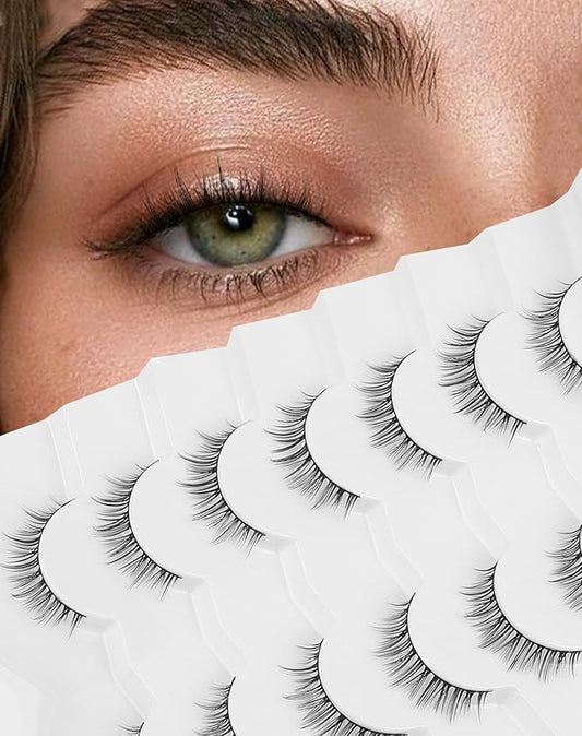 Natural Lashes Natural Eyelashes Short Eyelashes Natural Look False Eyelashes Wispy Eye Lashes Small Lashes Fake Lashes K17-Velvo Beauty