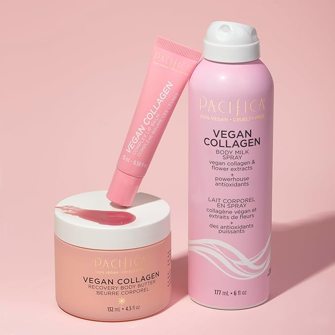 Pacifica Beauty | Vegan Collagen Body Butter | Hydrating, Nourishing, Moisturizer | Long-Lasting Hydration | Cream Lotion for Dry Skin | Light Floral Scent | Paraben Free | Vegan + Cruelty Free-Velvo Beauty