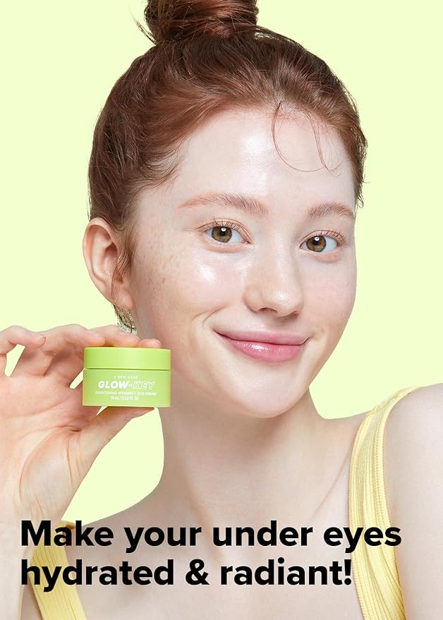I DEW CARE Vitamin C depuffing Eye Cream with Eye Roller Set | Korean Skin Care Dark Circles Under Eye Treatment with Hyaluronic Acid, Niacinamide | 0.50 Fl Oz | Not Tested on Animals-Velvo Beauty