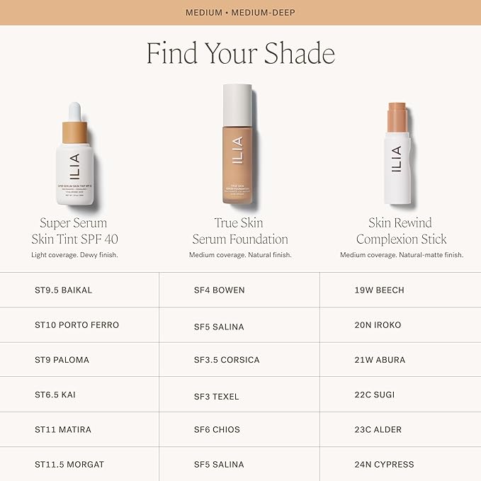 ILIA - Skin Rewind Complexion Stick - Foundation + Concealer + Skincare | Non-Toxic, Vegan, Cruelty-Free, Clean Makeup (22C - Sugi, 0.35 oz | 10 g)-Velvo Beauty