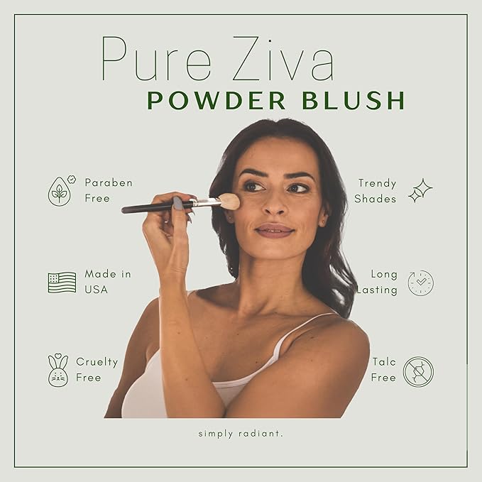 Dark Rose Red Pink Rouge Magenta Blush Pressed Cheek Color Contour Powder, Talc & Paraben Free, 4 Grams, No Animal Testing & Cruelty Free-Velvo Beauty