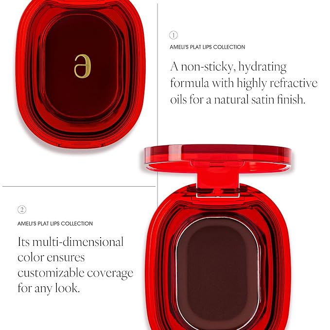 PLAT LIPS 927 BURGUNDY, Lip & Cheek, Lightweight, Naturally Dewy+ Glowy Finish, Blendable & Buildable Formula (1.2g, 0.003 oz.)-Velvo Beauty