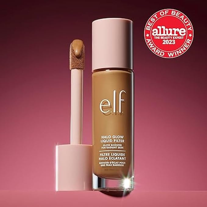 e.l.f. Halo Glow Liquid Filter, Complexion Booster For A Glowing, Soft-Focus Look, Infused With Hyaluronic Acid, Vegan & Cruelty-Free, 8 Rich-Velvo Beauty
