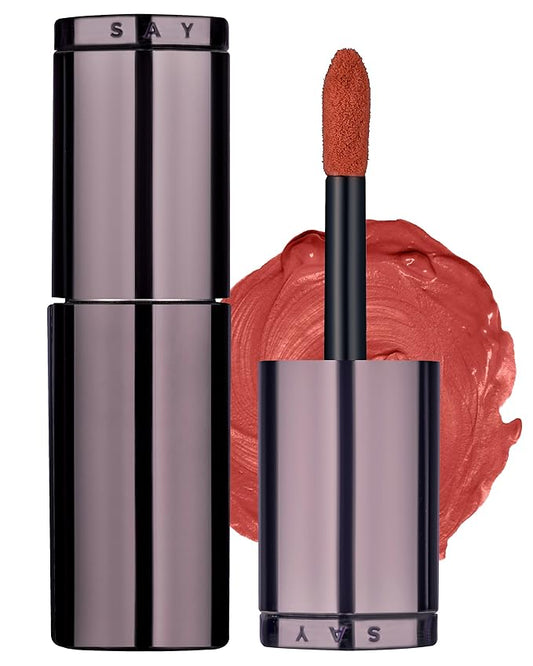 HEVVYMAKEUP Blurring Effect Lip Tint - Airy Velvet Matte Lips - Vegan, Longwear, Vibrant, Buildable Creamy Soft Texture - Korean Lip Makeup, Burnt Pumpkin, 0.13 fl.oz.-Velvo Beauty