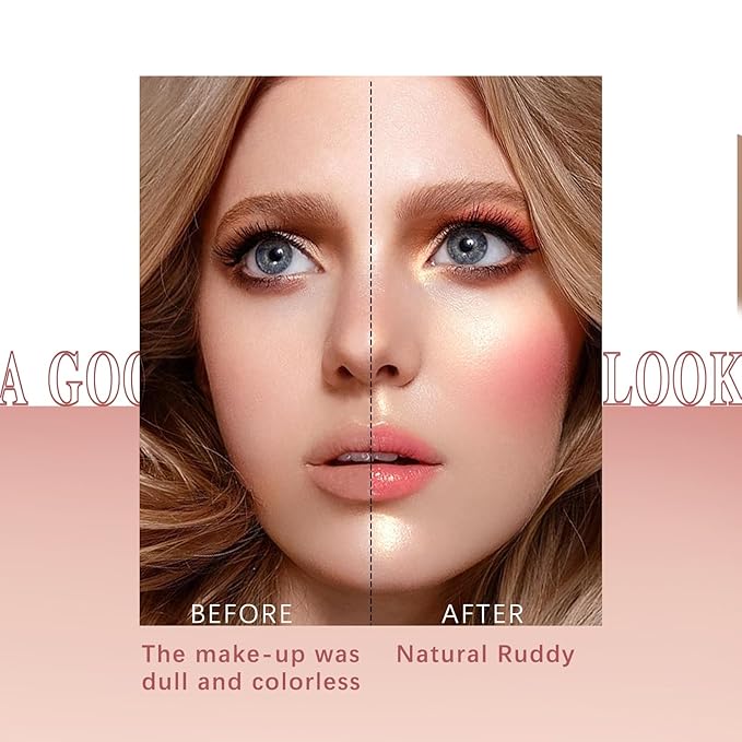 Blush Stick for Cheeks Makeup,Waterproof Cream Blush Face Stick Multi-Use Lip and Cheek Tint,Matte Shimmer Finish Lightweight Easy to Blend Natural Cream Blusher Makeup for All Skin Tones-Velvo Beauty