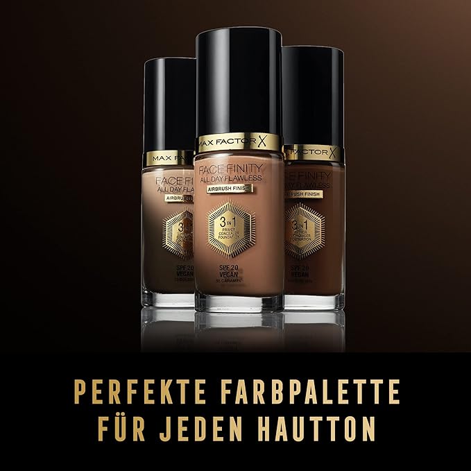 Max Factor Facefinity 3-in-1 All Day Flawless Liquid Foundation, SPF 20-42 Ivory, 30 ml-Velvo Beauty