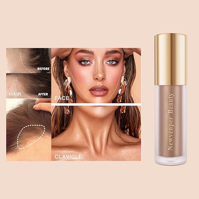 Face Blush+ Face Highlighter+ Face Contour with Brush Liquid Blush, Liquid Highlighter, Liquid Contour Long Lasting & Smooth Creamy Formula Lightweight Blush, Illuminator, Contour-Velvo Beauty