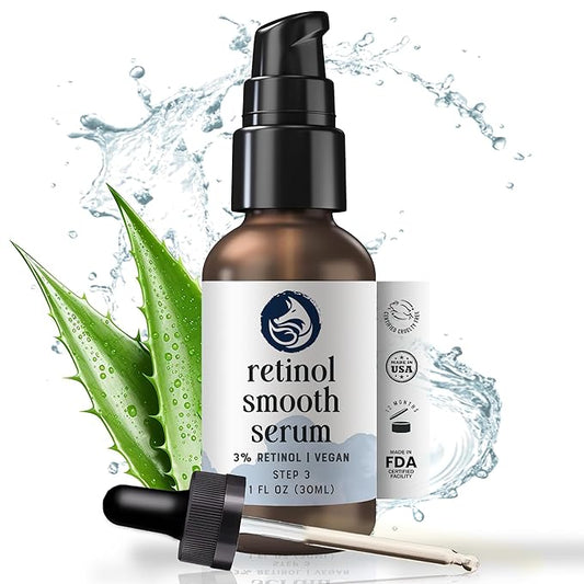Retinol Face Serum - 3% Retinol - Anti Aging Night Serum - with Gotu Kola, Hyaluronic Acid, Horsetail Extract & Organic Jojoba Oil - 1oz by Foxbrim Naturals-Velvo Beauty