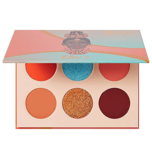 Juvia's Place Olori 3 - Coral, brown, Bronze, Shades of 6, Eyeshadow Palette, Professional Eye Makeup, Pigmented Eyeshadow Palette, Makeup Palette for Eye Color & Shine, Pressed Eyeshadow Cosmetics-Velvo Beauty