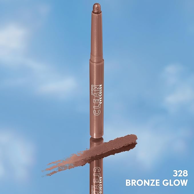 Covergirl Clean Eye Color, Bronze Glow, Eyeshadow Sticks, Ultra Creamy Formula, Lightweight, Buildable Formula, Lasts All Day, Smudge-Proof, 0.05oz-Velvo Beauty