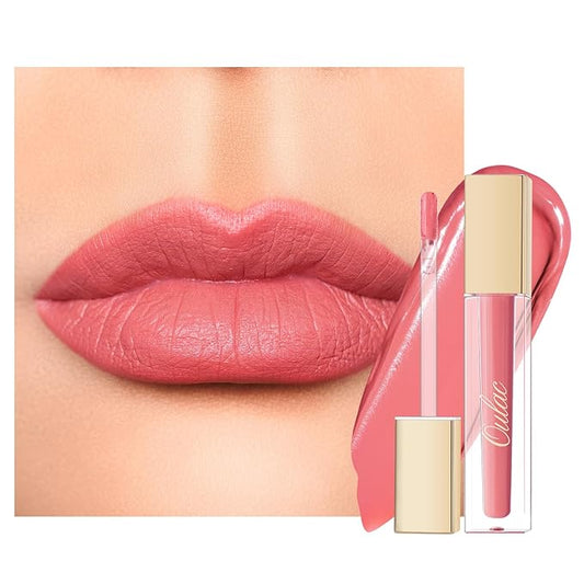 Oulac Pink Matte Lipstick for Women, Long Lasting Liquid Lip Stick High Impact Lip Gloss Full Coverage Lip Makeup with Vitamin E Waterproof Formula,Vegan M30-Velvo Beauty