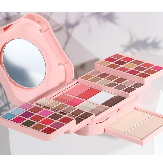 Makeup Eyeshadow Palettes,64 Colors Protable Multifunction Blush Highlighter Contour Palettes with Matte Shimmer Pearl Makeup Effect for Daily Party Makeup - High Pigment Waterproof #6-Velvo Beauty