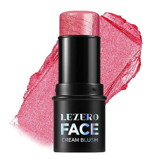 Blush Stick, Multi-use Blush Stick for Cheeks, Eyes, Lips, Silky Creamy Face Stick for Old Women & Mature Skin, Blendable and Buildable Color, Long Lasting Waterproof Non-greasy Formula (#03, Blush)-Velvo Beauty
