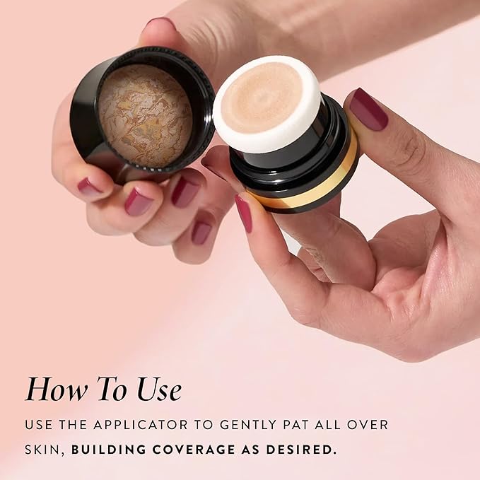 LAURA GELLER NEW YORK Award-Winning Baked Balance-n-Brighten To Go Travel Size Color Correcting Powder Foundation - Tan - Buildable Light to Medium Coverage - Demi-Matte Natural-Velvo Beauty