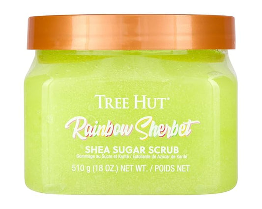 Tree Hut Rainbow Sherbet Shea Sugar Scrub | Exfoliating Body Scrub Removes Dead, Dry Skin for a Soft & Hydrated Feel | Nourishing Essential Body Care | 18 fl oz.-Velvo Beauty