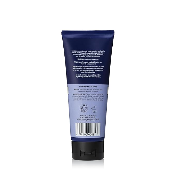 Neal's Yard Rejuvenating Frankincense Cleanser with Aloe Vera & Cocoa Butter, Smoothes & Refines, All Skin Types, Vegan Approved, Cruelty-Free 100mL-Velvo Beauty