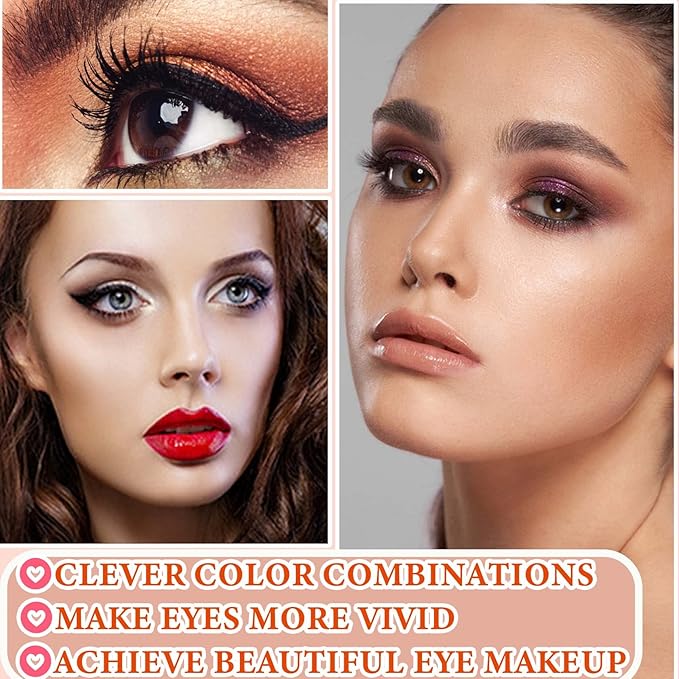 12 Color Naked Eyeshadow Palette,Pearly Earth Color Eyeshadow,Natural Shimmer Eyeshadow Palette,Professional Waterproof and Smudge Proof Eye Shadow Palette Kit,Eye Makeup Set for Women(B)-Velvo Beauty