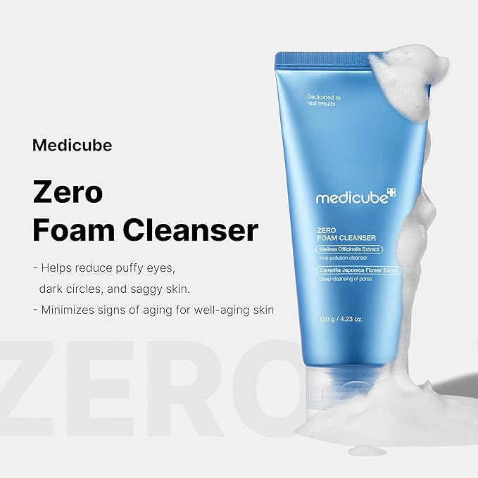 Medicube Home Care Duo for Flawless Skin: Zero Pore Blackhead Mud Facial Mask and Zero Foam Cleanser for Sensitive Skin-Velvo Beauty