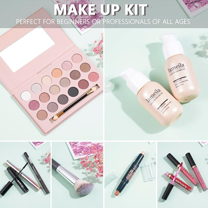 Makeup Kits Makeup Sets for Teens Women Teenagers Makeup Kit for Women Full Kit Make up Set Girls Gift Eyeshadow Foundation Makeup Kits for Teens Girls Ages-Velvo Beauty
