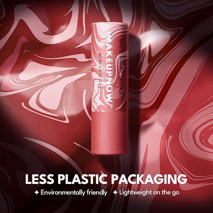 2PCS Marbled Matte Lip Stick Makeup - Velvety Finish | Naked-lip Feel, Full Coverage, D001+D002-Velvo Beauty