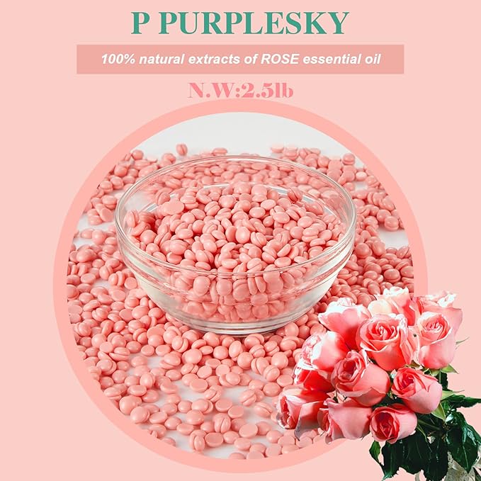 PURPLESKY Wax Beads Bulk - Painless 40oz Summer Hard Wax Beads for Body Bikini Leg Back Underarm Chest Eyebrow Ear Nose Long Lasting Waxing for Women Men-Velvo Beauty