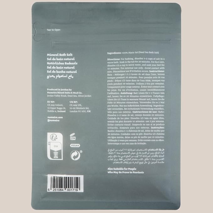 Dead Sea Salts for Soaking Relaxing Sea Salt Bath Soak for Body Rejuvenation - Natural Mineral Salts - Coarse Dead Sea Salt Unscented Bath Salts for Women & Men (2.2 lb)-Velvo Beauty