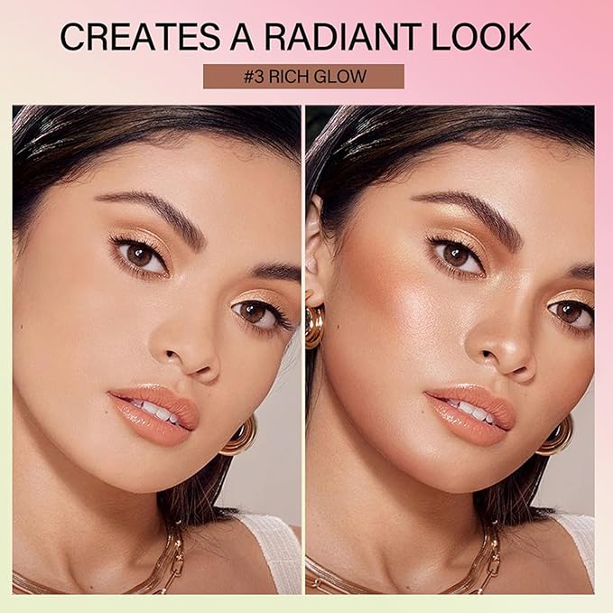 On-The-Go Bronzer Stick,Multi-Use Cream Contour Stick,Natural Long Lasting Face Bronzer,Smooth Highlighter Contour Stick,Bronze Contour Makeup Facial Shaping,01 Warm Glow-Velvo Beauty