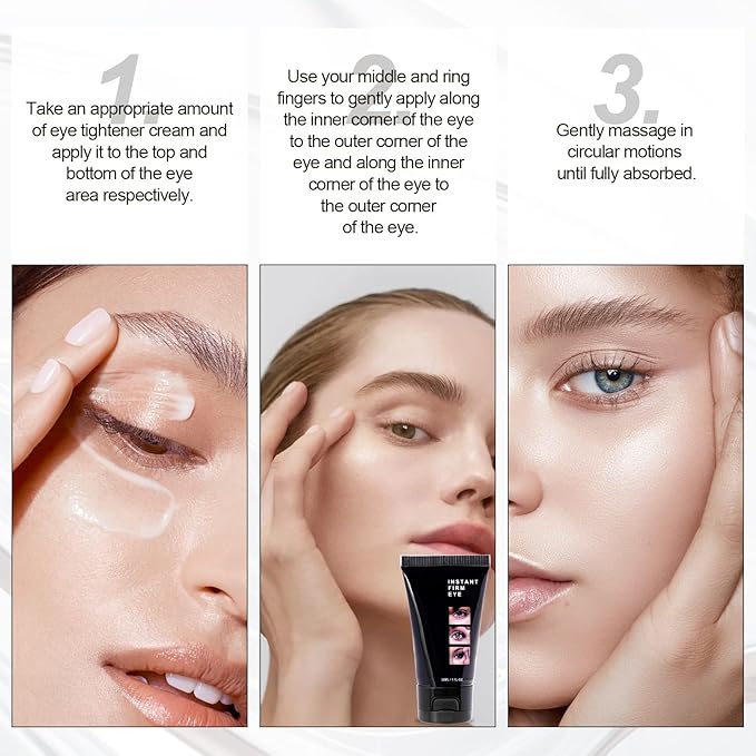 Instant Firm Eye Cream, Temporary Eye Tightener,Instant Firm Eye Tightening Cream for Firm Under Eye Firming, Reduce Fine Lines,2pcs-Velvo Beauty