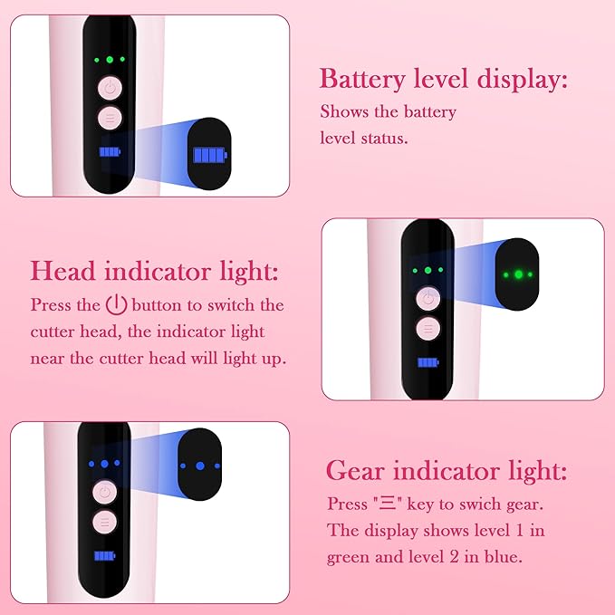 Bikini Trimmer Razors Shaver for Women: DEEHENK 2-Speed Electric Razor for Pubic Hair Dual Head Shaver Women IPX7 Waterproof Rechargeable Lady Trimmer for Bikini Underarm Body Leg Face Pink-Velvo Beauty