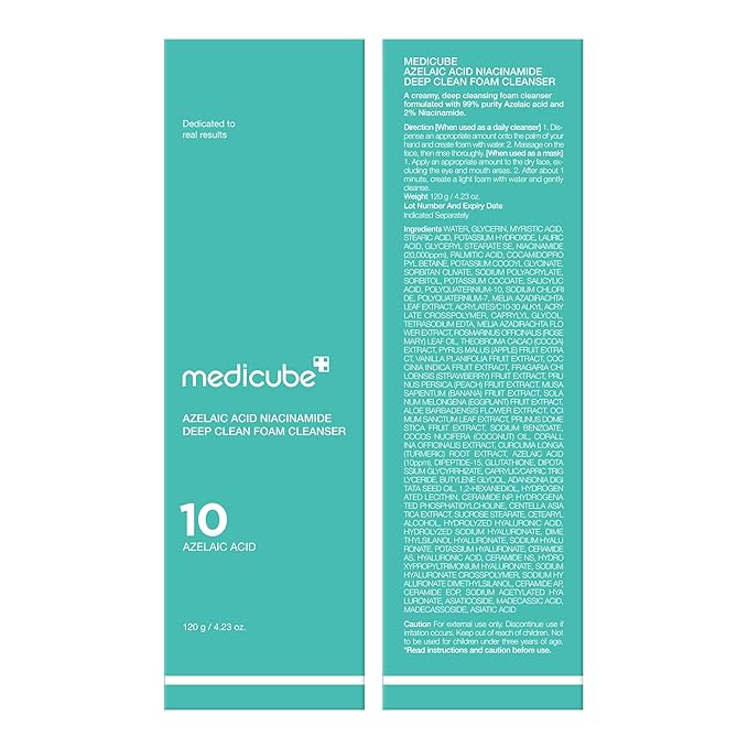 medicube Azelaic Acid Gummy Whip Cleanser | Cleansing Foam For Troubled Skin | Use After Spot Care & Excess Sebum Control | Niacinamide, Glycerin | Soothing, Pore Cleansing Face Wash | Korean Skincare-Velvo Beauty