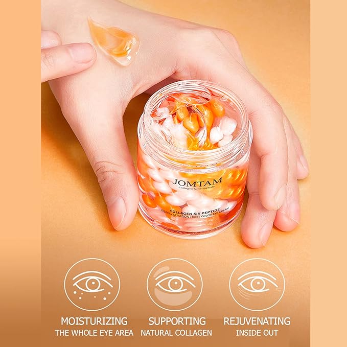 Collagen Six Peptide Dissolve Striation Three Color Eye Cream Eye Bags Hydrating Face Skin 60g / 2.03fl.oz-Velvo Beauty
