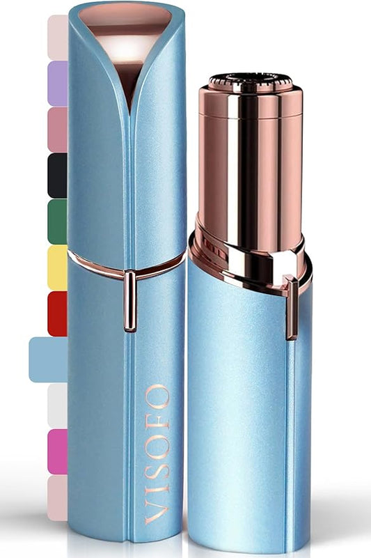 Facial Hair Removal for Women | Electric Razor Device Small Mustache Dermaplaning Remover Tools Tweezers Epilator Trimmer Face Dermaplane Shavers Beauty Gadgets Set Accessories by VISOFO (Topaz)-Velvo Beauty