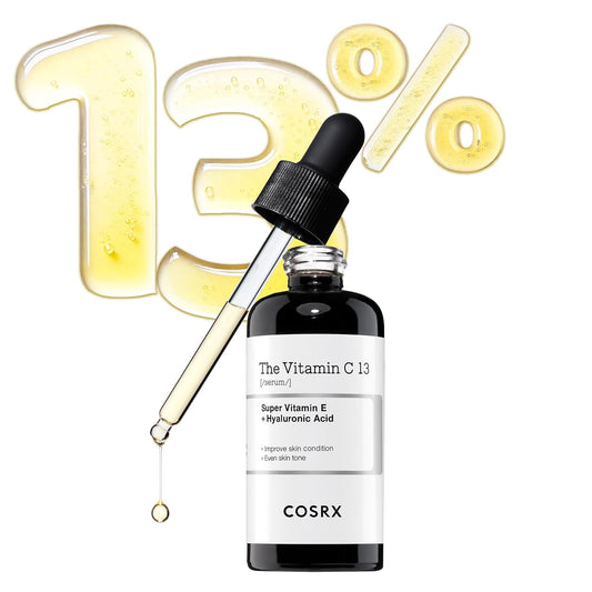 COSRX Pure Vitamin C 13% Serum with Vitamin E & Hyaluronic Acid, Hydrating Facial Serum for Fine Lines, Uneven Skin Tone & Dull Skin, 0.67fl.oz/20ml, Korean Skin Care-Velvo Beauty