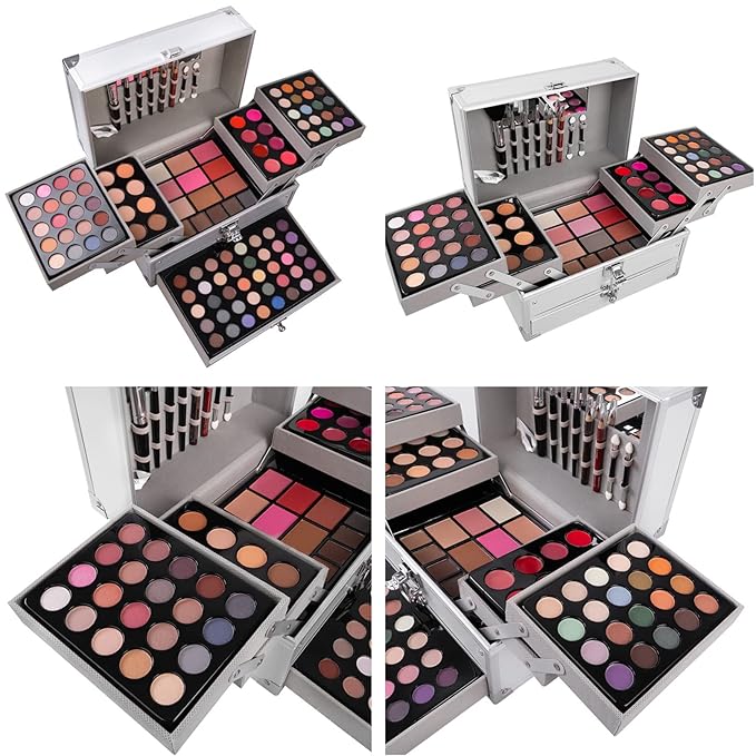 132 Colors All-in-one Makeup Palette Cosmetic Contouring Kit Gift Box Combination with Eyeshadow, Cream Concealer, Eyebrow Powder, Lip Gloss, Blush and Face Pressed Powder-Velvo Beauty