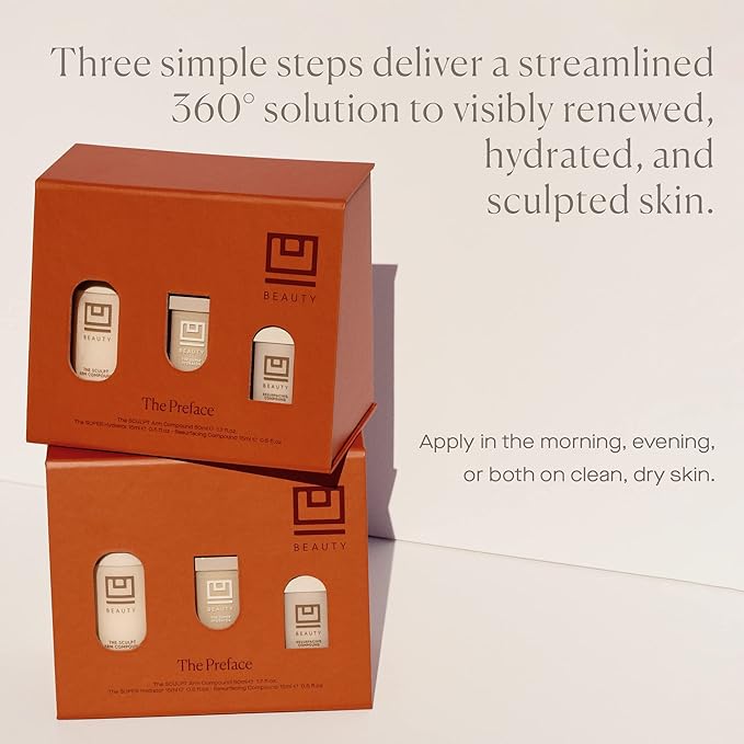 U Beauty Preface Kit | Skin Care Gift Value Set with Retinol, Vitamin C Serum Anti-Aging Essentials Skin Tightening Arm Cream + Facial Hyaluronic Acid Morning and Night - 2.7oz (Set of 3)-Velvo Beauty