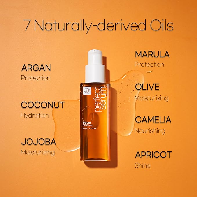 Mise En Scene Perfect Serum Original Bigger Size - Hair Oil for Frizzy & Dry Hair, Hydration and Nutrition Hair Essence for Damage Care, Floral Fragrance, Korean Hair Care Product, 3.71 Fl Oz.-Velvo Beauty