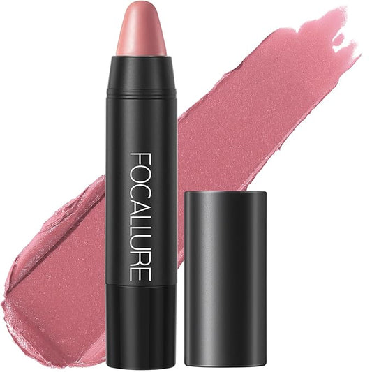 FOCALLURE Ultra Chic Matte Lipstick,Rich Vitamin E Lip Crayon,Lightweight Matte Color without Drying or Fading,Long Lasting Waterproof Lips Makeup,BRAVE-Velvo Beauty