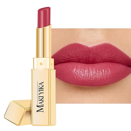 MAKI YIKA Moisture Berry Red Lipstick for Women Hydrate Lip Gloss for Dry Cracked Lips Weightless Glossy Lip Color Juicy Finish,MA057 Yummy Berry-Velvo Beauty