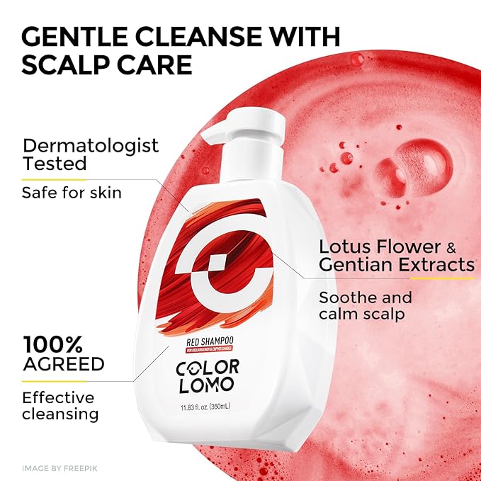 Ultra Color Safe Shampoo | Help Prevent Fading & Provide Subtle Color Replenishment | Prolong Color Vibrancy and Enhance Shine | Vegan & Cruelty-Free Formula | For Red Color Treated Hair-Velvo Beauty