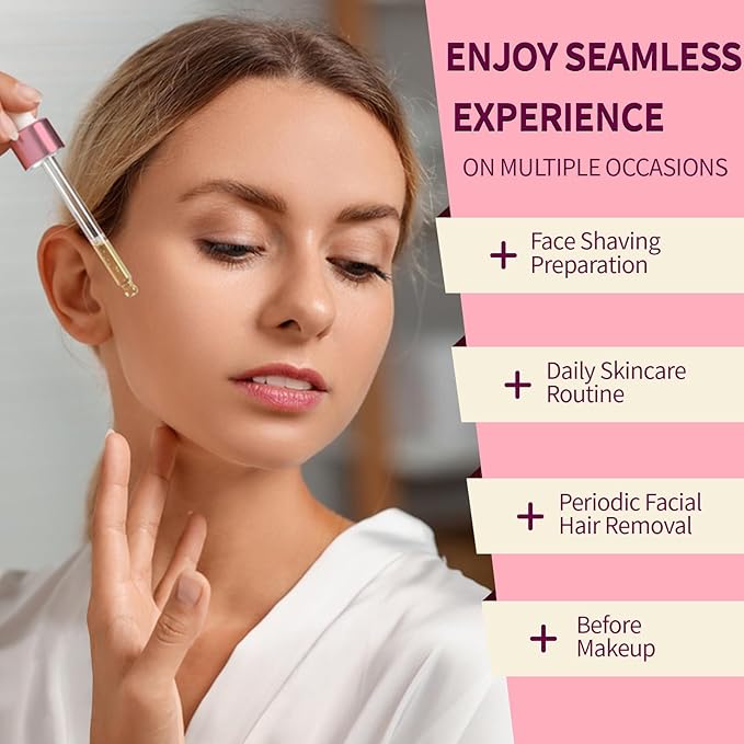 Dermaplaning Kit, Rose & Vitamin E Oil, Shave Oil with Dermaplaning Tools for Women, Facial Razor, Eyebrow Razor, Softens Area Pre Shave & After Shave-Velvo Beauty